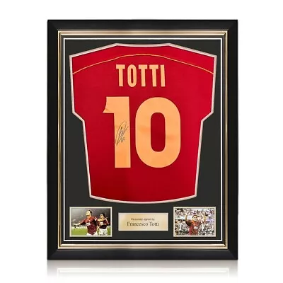 Francesco Totti Signed AS Roma 1998-99 Soccer Jersey. Superior Frame • $1058