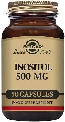 £13.30 • Buy Solgar Inositol 500 Mg Vegetable Capsules Vitamin B8 50 Count (Pack Of 1)