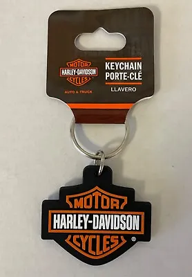 Harley-Davidson Bar & Shield Rubber Key Chain Plasticolor NEW • $11.52