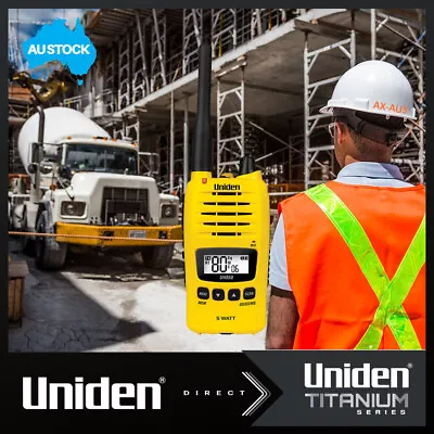 Uniden - Uh850y 5-watt Single Pack Waterproof Handheld Uhf - Yellow • $229.95