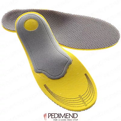 PEDIMEND Plantar Fasciitis High Arch Insoles For Flat Feet Over-Pronation (2PC) • £8.49