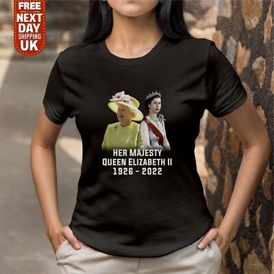 £9.99 • Buy The Queen T Shirt Her Majesty Elizabeth II Tee Memorabilia England UK RIP Queen 