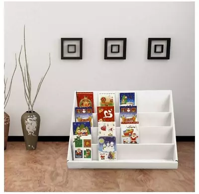 £12.35 • Buy 2pcs Card Display Stand 4 Tier Collapsible Cardboard Greeting Counter Stand