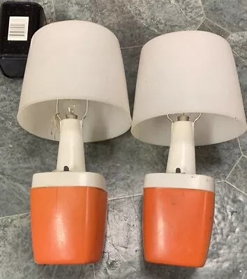 2 Vintage Orange Camping Lights(Battery Operated) • $25