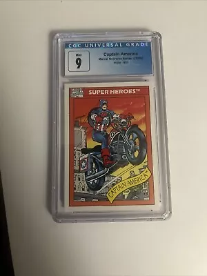 1990 Marvel Universe Captain America's Motorcycle 31 CGC 9 Mint • $29.92