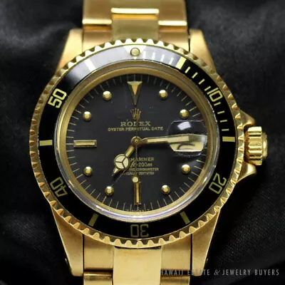 Rolex Vintage Submariner Ref.1680 Nipple Dial 18k Year 1970  Coronet Bracelet . • $55000