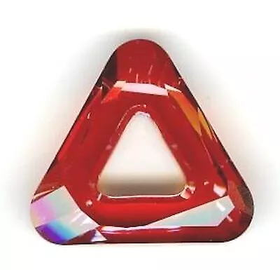 Red Magma Swarovski Crystal #4437 Cosmic Triangle Frame Pendant  20mm • $7.99