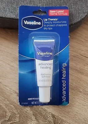 Vaseline Lip Therapy Advanced Healing Formula 0.35oz White Petroleum Protectant • $4.59