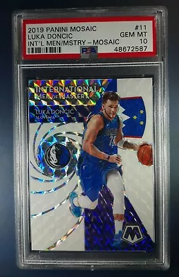 Luka Doncic 💙  Mosaic International Men Of Mystery PSA 10 MINT Mavericks💎 RARE • $100