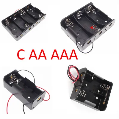  Rechargeable C AA AAA Battery Holders With Fly Connection Wire Cables 1.5V - 6V • £1.62