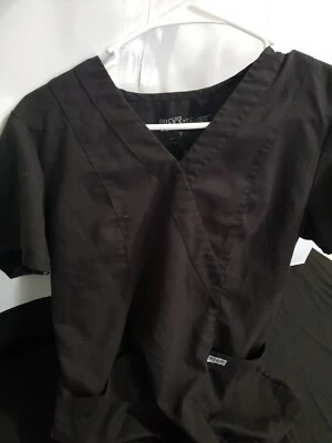 $12 • Buy Grey's Anatomy Scrubs Top M Women's Black V-Neck By Barco CA# 14261