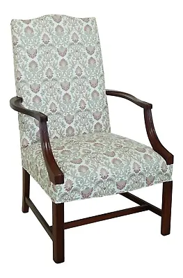 49600EC: HICKORY CHAIR Mahogany Upholstered Lolling Chair • $795