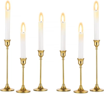 £32.97 • Buy Inweder Gold Candle Holders For Candlesticks - Set Of 6 Taper Candle Holders