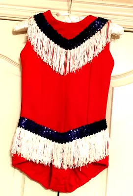 Vintage 1970's Majorette Baton Twirling Costume Handmade Costume - Girls Size 7 • $9.99