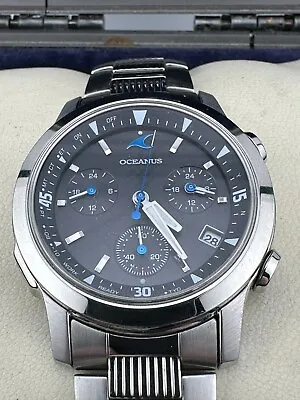 Men's Casio Oceanus OCW-10 Chronograph Alarm/Date Timer Quartz Solar Watch • $299