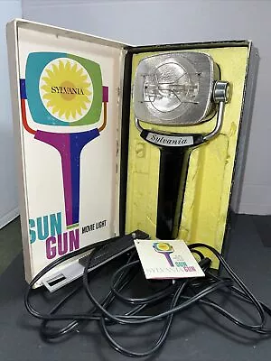 Movie Camera Light Vintage 1960's Sylvania Sun Gun SG-50 Complete Tested Working • $24