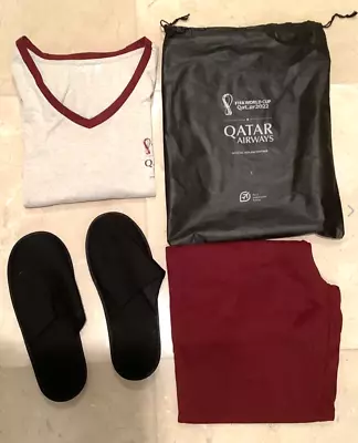 FIFA World Cup 2022 Qatar Airways Business Class Pajama Kit Size Medium Unisex • $49.99