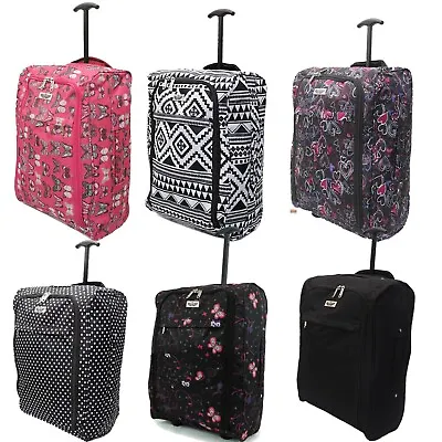 Lightweight Hand Luggage Bag Suitcase Ryanair Easyjet Cabin Case Fits 55x40x20 • £14.99