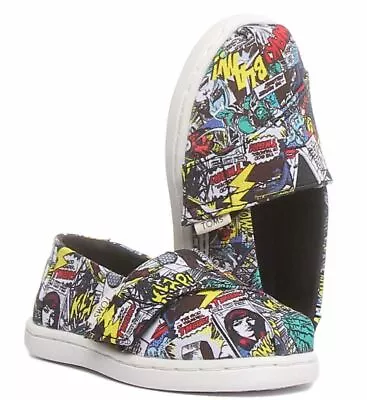 Toms Classic Multi Marvel Comic Pop Print Baby Infant Toddler Espadrilles Shoes  • £9.23