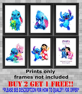 Disney Lilo And Stitch Kid Bedroom Wall Art Poster Print Picture Gift A5 A4 A3 • £3