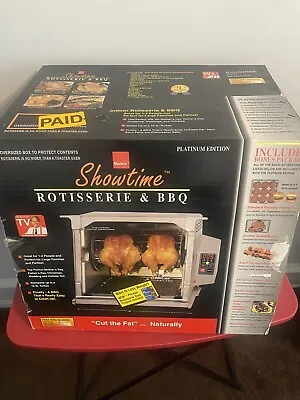 $144.99 • Buy Ronco Showtime Rotisserie & BBQ Oven 5000 Platinum Edition NEW IN BOX