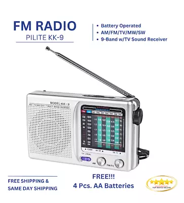 Kalade Band World Receiver (AM/FM/TV/MW/SW 1-7 Multi Band Receiver) KK-9 Radio • $13.79