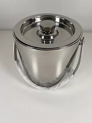 New House Of Fraser Insulated Ice Bucket With Lid Stainless • £22.99