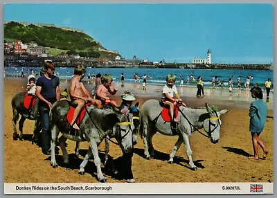 £5 • Buy Donkey Rides On The South Beach Scarborough Yorkshire England Postcard