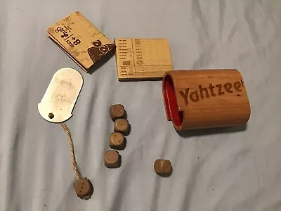 Rare 2016 Hasbro Yahtzee Wooden Travel Pocket Size Game  • $20