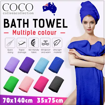 $7.99 • Buy Towel Fast Drying Gym Sport Bath Travel Camping Swimming Hair Dry-au Stock