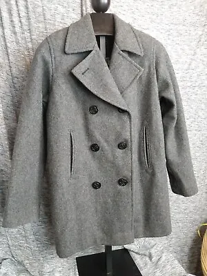 Vntg J Percy For Marvin Richards Womens Size 6 Gray Wool Blend Coat With Lining  • $21.99