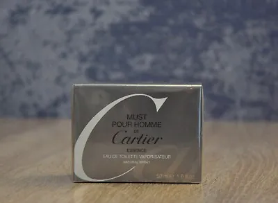 MUST DE CARTIER POUR HOMME ESSENCE EDT 50ml VERY RARE NEW IN BOX SEALED • $223