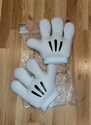 Disney Parks Mickey Mouse Plush Gloves Hands Adult White Costume 10” • $20