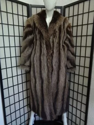 Mint Canadian Raccoon Racoon Fur Coat Jacket Women Woman Size 6 Small • $225