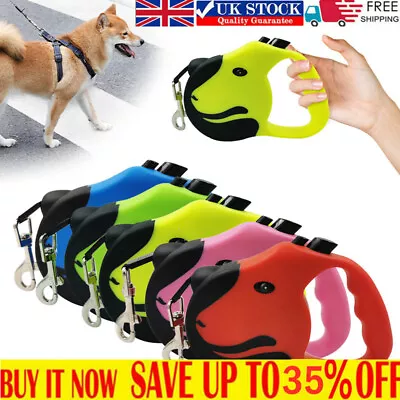 £6.56 • Buy Durable Retractable Dog Leads Nylon Lead Puppy Extending Running Walking Leash