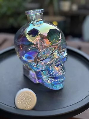 Crystal Head Vodka Aurora Iridescent Skull Bottle & Cork Top Empty 750mL • $34.99