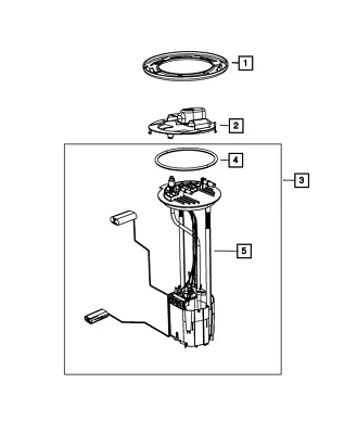 Genuine Mopar Fuel Pump/Level Unit Module Kit 68084721AA • $480.87