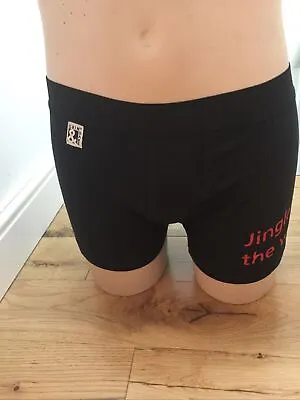 Licensed Mens Christmas Grin + Dare Black Short/Trunks Jingle All The Way New L. • £8.99