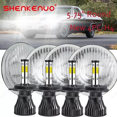 4PCS 5.75  5-3/4  6000K LED Headlights Hi/Lo Beam For Chevy Chevelle 1964-1970 • $102.89