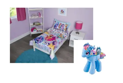 5 Pcs My Little Pony Ponies Unite Toddler Gift Bedding Large Cuddle Pillow Set • $42.95