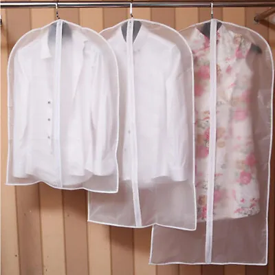 Garment Suit Dress Clothes Dustproof Cover Protector Wardrobe Clear Storage Bags • £2.87