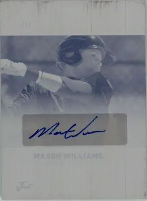 MASON WILLIAMS 2011 Just DRAFTED Autograph Rookie Auto Plate RC 1/1 • $38.99