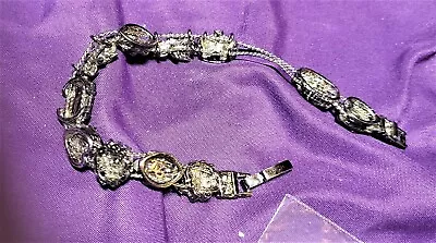 Vintage Victorian Revival Unsigned  Slide Charm Bracelet Bee 1960's • $25.99