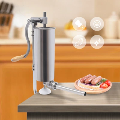 $75 • Buy  3 L /6 LBS Sausage Stuffer Vertical Meat Filler Maker Machine Stainless Steel