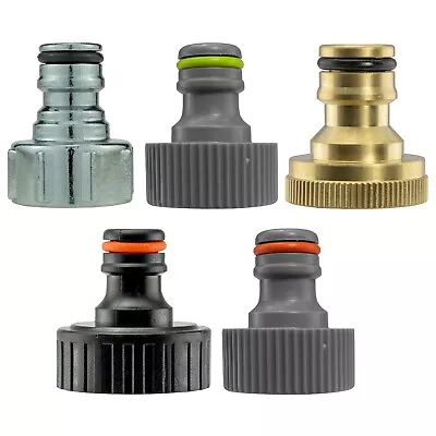 Tap Connector Adaptor Garden Water Hose Pipe Fitting 3/4  1/2  1  BSPF • £5.99