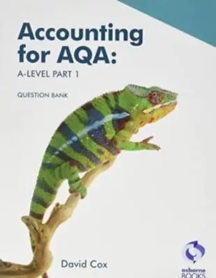 Accounting For AQA A Level Part 1 - Question Bank By David Cox • £12.83