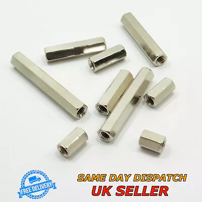 £2.14 • Buy Nickel Plated Female-Female M4 Thread Pillar PCB Spacer Studs Standoff Hex