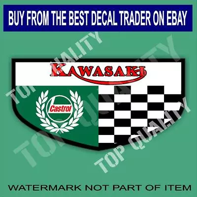 Vintage Castrol Kawasaki Decal Sticker Motorbike Suit Motorcycle Stickers • $5.50