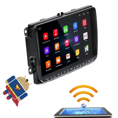Android 2 Din 9  Touch Screen Car Stereo GPS Radio For Passat MK5 Golf MK6 Jetta • $92.45