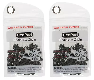 £14.64 • Buy RedPart 16  Chainsaw Saw Chain 2 Pack Fits Stihl 021 023 MS211 MS231 MS181
